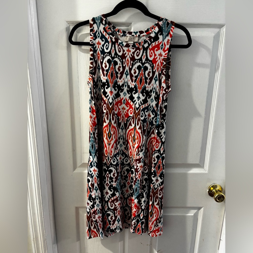 LOFT Multicolor Ikat Dress